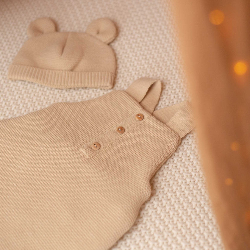 Bonnet maille CARAMEL   0/1 mois - Mode Bébé Claye