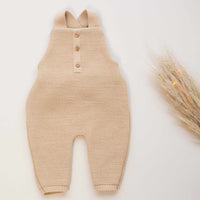 Salopette bébé en maille - Caramel - Mode Bébé Claye