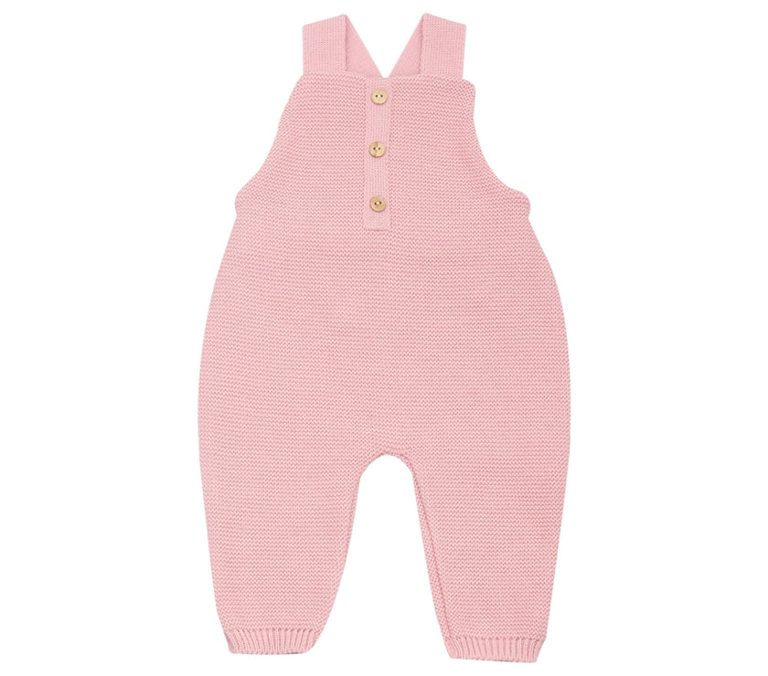 Salopette bébé en maille -VIEUX ROSE - Mode Bébé Claye