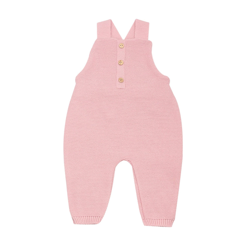 Salopette bébé en maille -VIEUX ROSE - Mode Bébé Claye