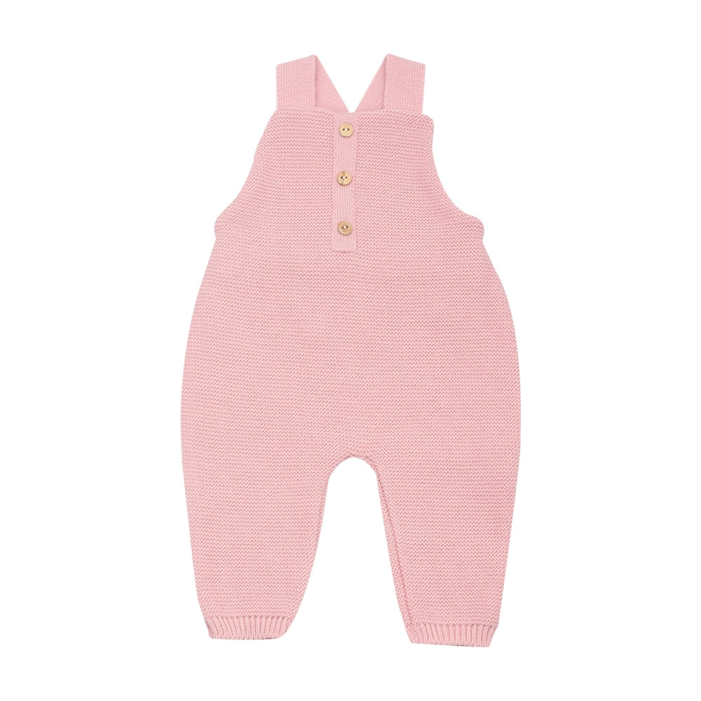 Salopette bébé en maille -VIEUX ROSE - Mode Bébé Claye