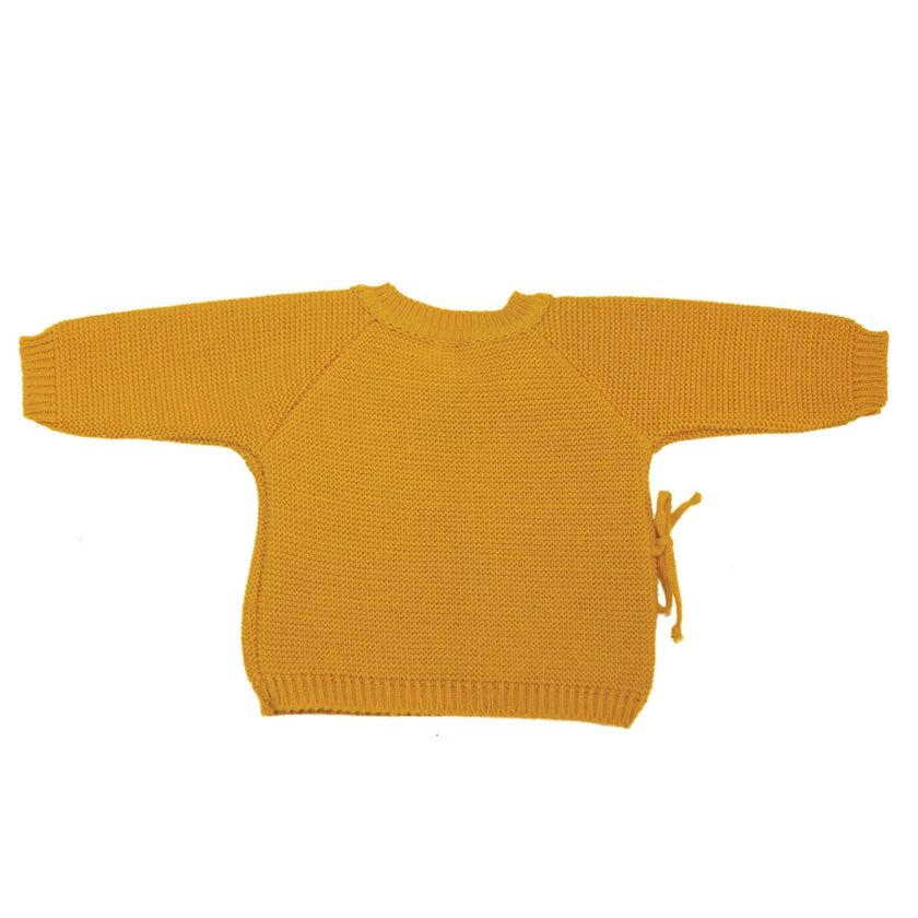 MUSTARD newborn bra, booties and hat