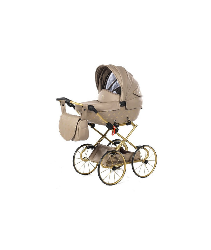 Retro Beige Doll Stroller
