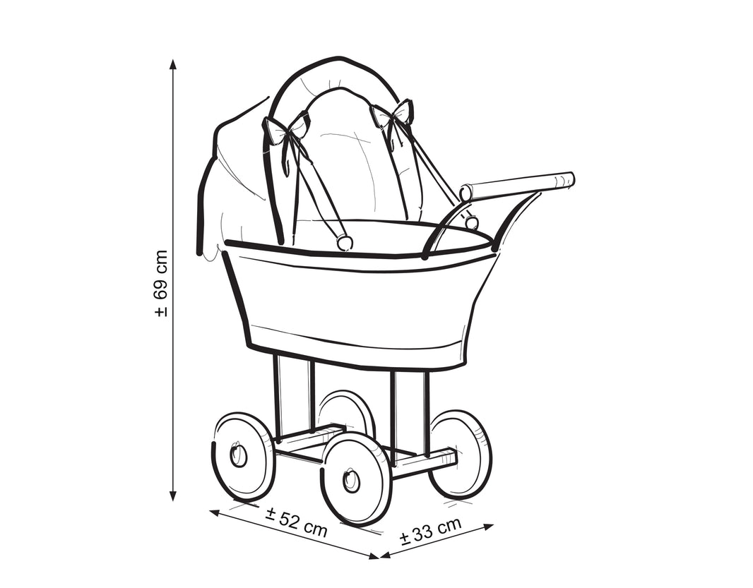 Red dolls pram stroller