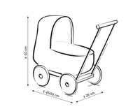 Grey dolls pram stroller