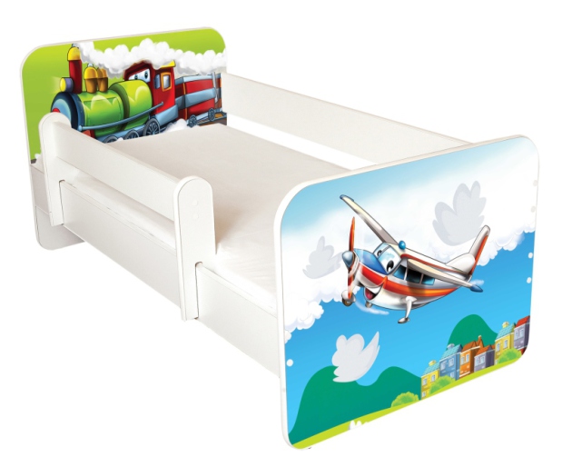 Lit Enfants Junior Avion & Train Mode Bébé 602386 : Magasin de puériculture  et jouets de naissance : poussette et landau , cadeau de naissance