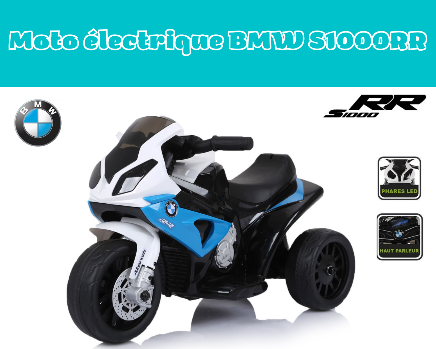 Moto électrique BMW S1000RR - Bleu ELMBMWS03BL : Magasin de puériculture et  jouets de naissance : poussette et landau , cadeau de naissance