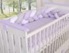 Tour de lit Tressé -  blanc-gris-violet