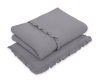 Parure de lit en mousseline 3 pièces avec coussins - anthracite