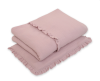 Parure de lit en mousseline 3 pièces avec coussins - rose