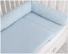 Réducteur de lit bébé matelassé 2 en 1 - Bleu