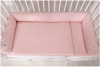 Réducteur de lit bébé matelassé 2 en 1 - rose