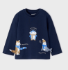 T-shirt à manches longues motif interactif pour bébé ECOFRIENDS - Nuit