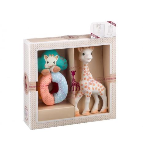 Coffret Cadeau Naissance avec Hochet Création Classique Sophie la girafe